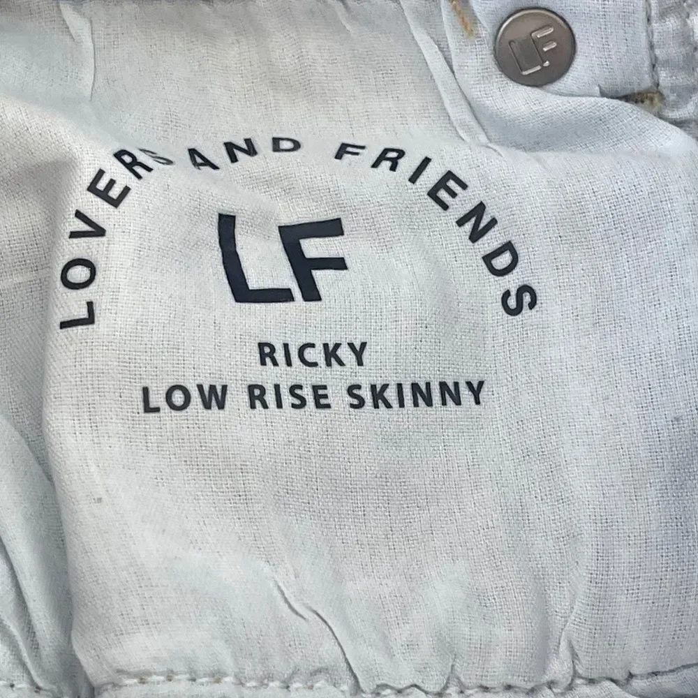 LF Lovers + Friends Ricky Low Rise Skinny Jeans Walk of Fame Wash Sz 24 - Picture 7 of 9